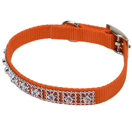 Coastal Jeweled КОСТАЛ ошейник со стразами для собак, цвет апельсиновый