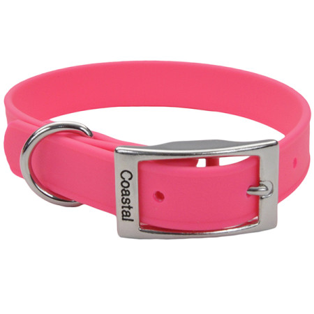 Coastal Fashion Waterproof Dog Collar КОСТАЛ биотановый ошейник для собак, 2,5х61 см, цвет розовый