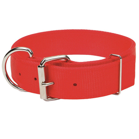 Coastal Macho Dog КОСТАЛ МАЧО ДОГ двойной ошейник для собак, нейлон,  4,5х70 см, цвет красный