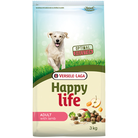 Happy Life Adult with Lamb ХЕППІ ЛАЙФ ЯГНЯ сухий преміум корм для собак середніх та великих порід, 3 кг