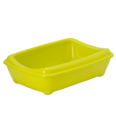 Moderna Arist-O-Tray Large МОДЕРНА АРИСТ-О-ТРЭЙ ЛАДЖ туалет с бортиком лоток для котов, 50х38х14см, цвет лимонный