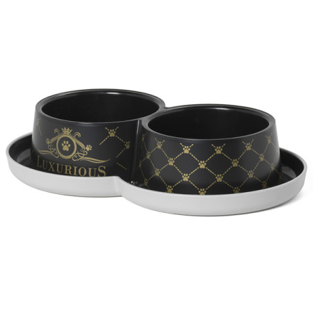 Moderna Double Trendy Dinner Luxurious МОДЕРНА ЛАКШЕРИЗ двойная миска для котов, 2х350мл Moderna Double Trendy Dinner Luxurious МОДЕРНА ЛАКШЕРИЗ двойная миска для котов, 2х350мл