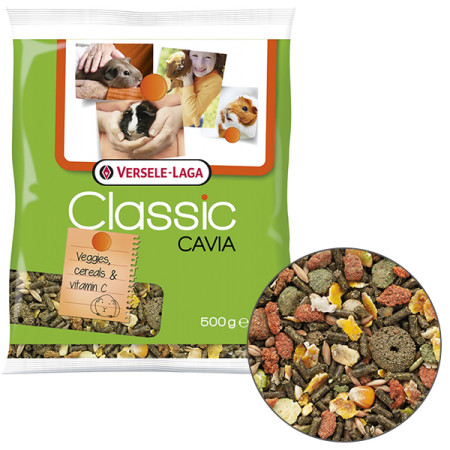 Versele-Laga Classic Cavia ВЕРСЕЛЕ-ЛАГА КЛАССИК КАВИА корм с витамином C для морских свинок, 500 г