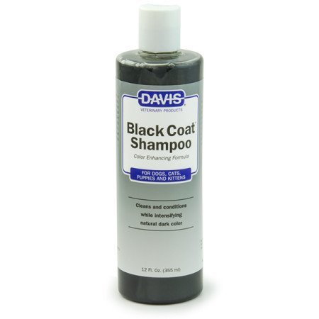 Davis Black Coat Shampoo ДЭВИС БЛЭК КОУТ шампунь для черной шерсти собак, котов, концентрат, 0.355 л