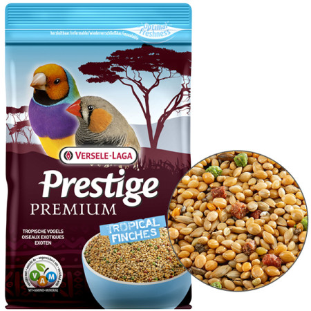 Versele-Laga Prestige Premium Tropical Finches ВЕРСЕЛЕ-ЛАГА ПРЕСТИЖ ПРЕМІУМ ТРОПІКАЛ повнораціонний корм для тропічних птахів, 800 г Versele-Laga Prestige Premium Tropical Finches ВЕРСЕЛЕ-ЛАГА ПРЕСТИЖ ПРЕМІУМ ТРОПІКАЛ повнораціонний корм для тропічних птахів, 800 г