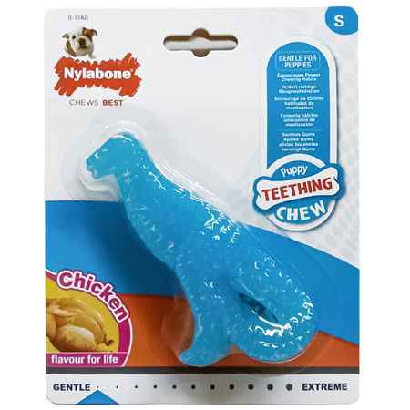 Nylabone Puppy Chew Dinosaur НІЛАБОН ДИНОЗАВР жувальна іграшка для цуценят, смак курки Nylabone Puppy Chew Dinosaur НІЛАБОН ДИНОЗАВР жувальна іграшка для цуценят, смак курки