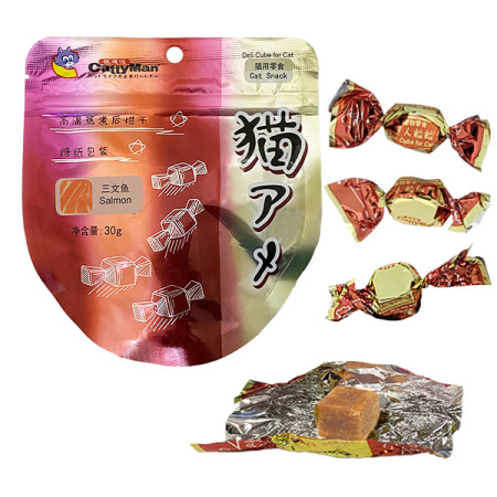 CattyMan Deli Cube Salmon КЭТТИМЕН КОНФЕТЫ КУБИКИ ДЕЛИ С ЛОСОСЕМ лакомство для котов CattyMan Deli Cube Salmon КЭТТИМЕН КОНФЕТЫ КУБИКИ ДЕЛИ С ЛОСОСЕМ лакомство для котов