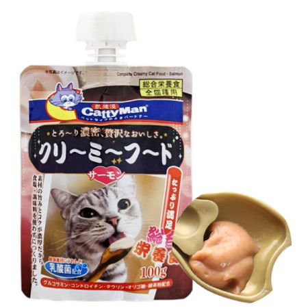 CattyMan Complete Creamy Food Salmon КЭТТИМЕН КРЕМ-ПЮРЕ С ЛОСОСЕМ жидкий корм для котов CattyMan Complete Creamy Food Salmon КЭТТИМЕН КРЕМ-ПЮРЕ С ЛОСОСЕМ жидкий корм для котов