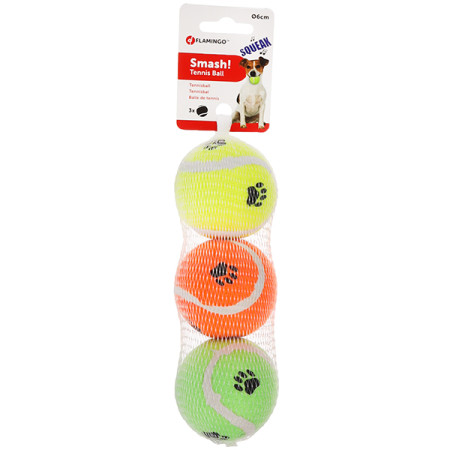 Flamingo Smash Tennis Ball ФЛАМІНГО СМЕШ тенісний м’яч 6 см з пищалкою іграшка для собак, набор 3шт. Flamingo Smash Tennis Ball ФЛАМІНГО СМЕШ тенісний м’яч 6 см з пищалкою іграшка для собак, набор 3шт.