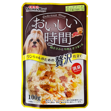 DoggyMan Low Fat Chicken & Beef ДОГГИМЕН КУРИЦА С ГОВЯДИНОЙ в желе консервы для собак, влажный корм, пауч 100г