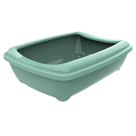 Moderna Arist-O-Tray Medium МОДЕРНА АРИСТ-О-ТРЭЙ МЕДИУМ туалет с бортиком лоток для котов, 43х31х12см, цвет светло зеленый