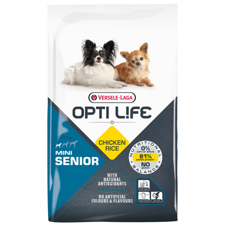 Opti Life Senior Mini ОПТІ ЛАЙФ СЕНЬЙОР МІНІ МАЛИХ сухий суперпреміум корм для літніх собак міні та малих порід, 7.5 кг