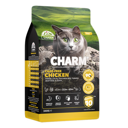 Charm Cage-Free Chicken ЧАРМ КУРИЦА СВОБОДНОГО ВЫГУЛА сухой беззерновой холистик корм для котов, 340 г