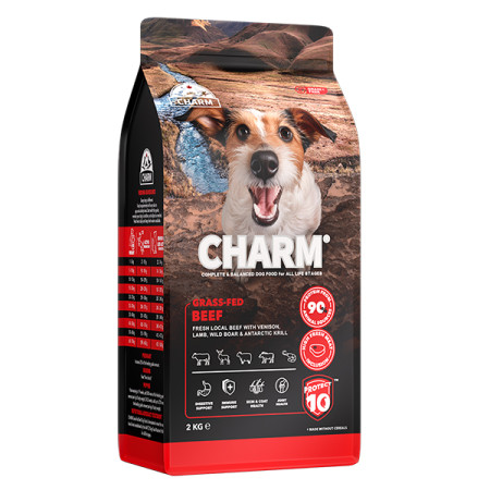 Charm Grass-Fed Beef ЧАРМ БИЧКИ ВІДГОДОВАНІ НА ТРАВІ сухий беззерновий холістик корм для собак, 2 кг