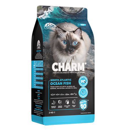 Charm North Atlantic Ocean Fish ЧАРМ СЕВЕРОАТЛАНТИЧЕСКАЯ РЫБА сухой беззерновой холистик корм для котов, 2 кг
