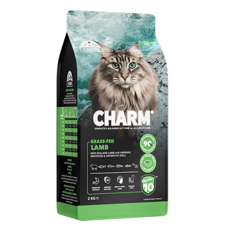 Charm Grass-Fed Lamb ЧАРМ ЯГНЕНОК ВЫКОРМЛЕННЫЙ НА ТРАВЕ сухой беззерновой холистик корм для котов, 2 кг