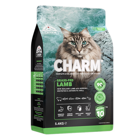 Charm Grass-Fed Lamb ЧАРМ ЯГНЕНОК ВЫКОРМЛЕННЫЙ НА ТРАВЕ сухой беззерновой холистик корм для котов, 5.4 кг