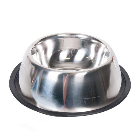 Flamingo Dish Rubber Rim ФЛАМІНГО РУБЕР РІМ миска з гумовим обідком для собак, нержавіюча сталь, 2.33 л Flamingo Dish Rubber Rim ФЛАМІНГО РУБЕР РІМ миска з гумовим обідком для собак, нержавіюча сталь, 2.33 л