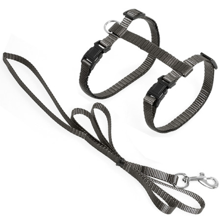 Flamingo Cat Harness and Leash Ziggi ФЛАМІНГО ЗІГГІ шлея та повідець для котів, колір сіро-коричневий Flamingo Cat Harness and Leash Ziggi ФЛАМІНГО ЗІГГІ шлея та повідець для котів, колір сіро-коричневий