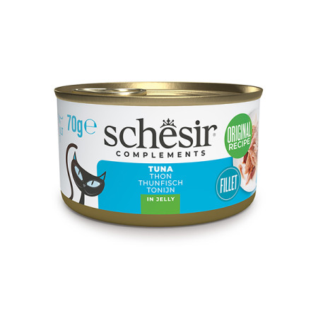 Schesir Tuna ШЕЗІР ТУНЕЦЬ в желе вологий корм консерви для котів, банка 70г Schesir Tuna ШЕЗІР ТУНЕЦЬ в желе вологий корм консерви для котів, банка 70г