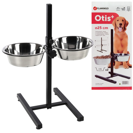 Flamingo Otis+ H-Stand М ФЛАМІНГО ОТІС+ миски для собак на штативі, 2х2.5л Flamingo Otis+ H-Stand М ФЛАМІНГО ОТІС+ миски для собак на штативі, 2х2.5л