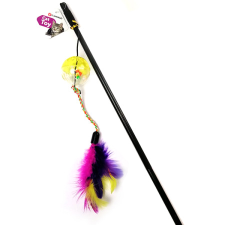 Flamingo Dangler Frizz Ball&Feathers ФЛАМІНГО іграшка для котів, вудка дражнилка з м’ячем та пір’ям Flamingo Dangler Frizz Ball&Feathers ФЛАМІНГО іграшка для котів, вудка дражнилка з м’ячем та пір’ям