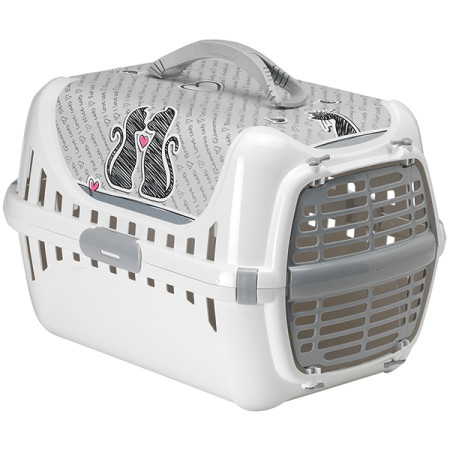 Moderna Trendy Runner Cats In Love МОДЕРНА ВЛЮБЛЕННЫЕ КОТЫ переноска для котов, пластиковая дверца Moderna Trendy Runner Cats In Love МОДЕРНА ВЛЮБЛЕННЫЕ КОТЫ переноска для котов, пластиковая дверца