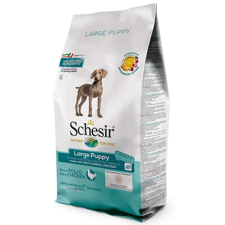 Schesir Dog Large Puppy ШЕЗІР ЦУЦЕНЯ КРУПНИХ КУРКА сухий монопротеїновий корм для цуценят великих порід, 12 кг