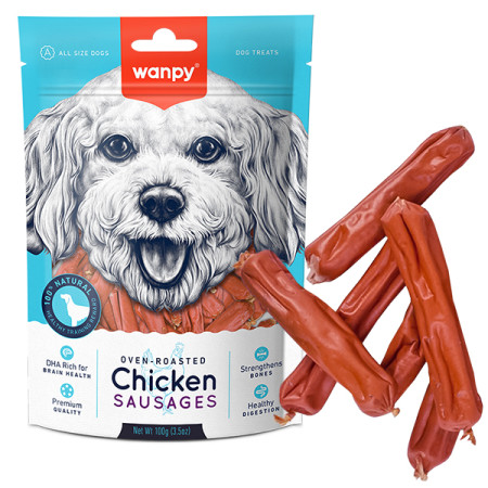 Wanpy Chicken Sausages ВАНПІ КУРЯЧІ СОСИСКИ ласощі для собак Wanpy Chicken Sausages ВАНПІ КУРЯЧІ СОСИСКИ ласощі для собак