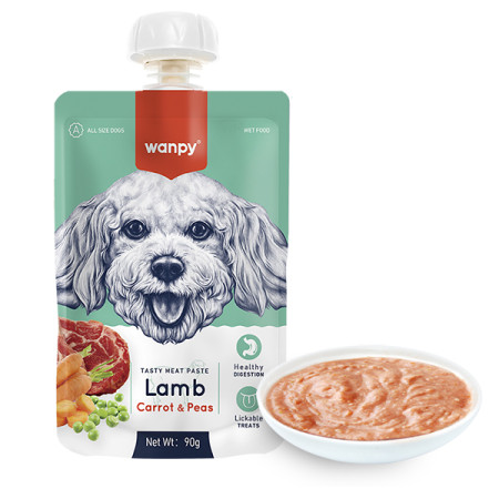 Wanpy Lamb Carrot & Pea ВАНПІ КРЕМ-ПЮРЕ ЯГНЯ З МОРКВОЮ рідкий корм для собак Wanpy Lamb Carrot & Pea ВАНПІ КРЕМ-ПЮРЕ ЯГНЯ З МОРКВОЮ рідкий корм для собак