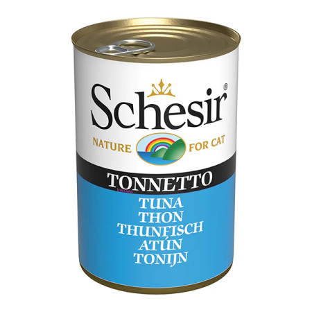 Schesir Tuna ШЕЗІР ТУНЕЦЬ в желе натуральні консерви для котів, вологий корм, банка 140г Schesir Tuna ШЕЗІР ТУНЕЦЬ в желе натуральні консерви для котів, вологий корм, банка 140г