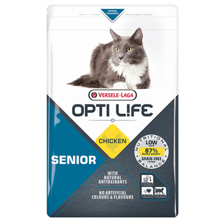Opti Life Senior ОПТІ ЛАЙФ СЕНЬЙОР беззерновий сухий суперпреміум корм для літніх котів, 1 кг