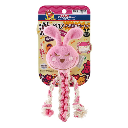 DoggyMan Cotton Rabbit ДОГГИМЭН КРОЛИК С КАНАТОМ жевательная игрушка с пищалкой для собак, SS DoggyMan Cotton Rabbit ДОГГИМЭН КРОЛИК С КАНАТОМ жевательная игрушка с пищалкой для собак, SS