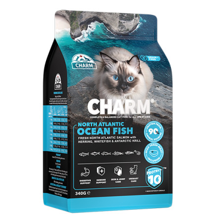 Charm North Atlantic Ocean Fish ЧАРМ СЕВЕРОАТЛАНТИЧЕСКАЯ РЫБА сухой беззерновой холистик корм для котов, 340 г