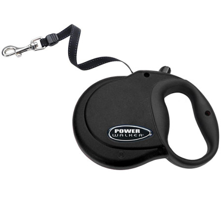 Coastal Power Walker Retractable Leash КОСТАЛ рулетка-повідець для собак, стрічка 4.8м, вага 50 кг, чорна Coastal Power Walker Retractable Leash КОСТАЛ рулетка-повідець для собак, стрічка 4.8м, вага 50 кг, чорна