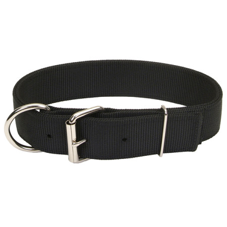 Coastal Macho Dog КОСТАЛ МАЧО ДОГ двойной ошейник для собак, нейлон, 4,5х65 см, цвет черный