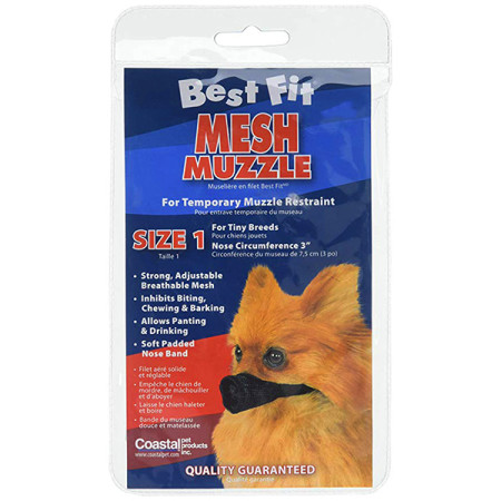 Coastal Best Fit Mesh Muzzle КОСТАЛ БЕСТ ФИТ намордник для собак, нейлон, 7,5 см