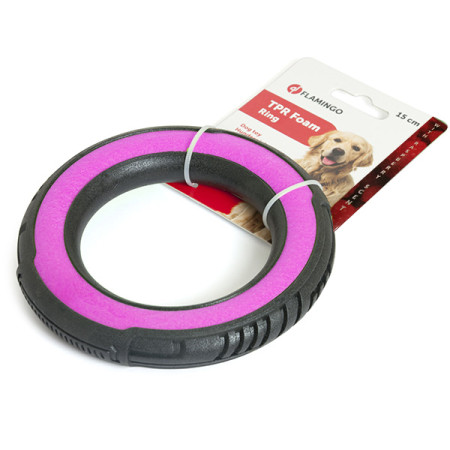Flamingo Foam Livia Ring ФЛАМІНГО КІЛЬЦЕ іграшка для собак з ароматом малини, М Flamingo Foam Livia Ring ФЛАМІНГО КІЛЬЦЕ іграшка для собак з ароматом малини, М