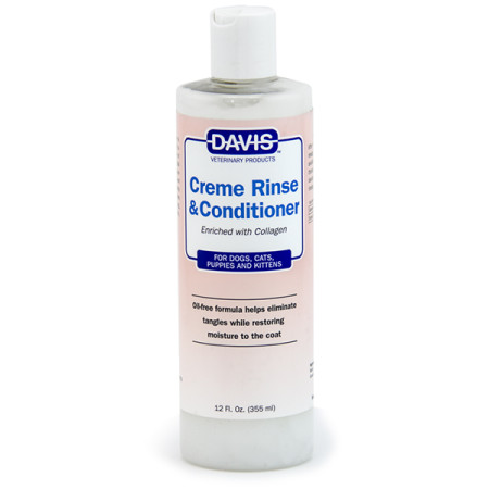 Davis Creme Rinse & Conditioner ДЭВИС КРЕМ РИНЗ ополаскиватель и кондиционер с коллагеном для собак, котов, концентрат, 0.355 л