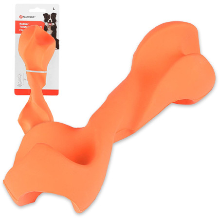 Flamingo Rubber Flexo Twisted Dumbbell ФЛАМІНГО ФЛЕКСО СКРУЧЕНА ГАНТЕЛЬ жувальна іграшка для собак Flamingo Rubber Flexo Twisted Dumbbell ФЛАМІНГО ФЛЕКСО СКРУЧЕНА ГАНТЕЛЬ жувальна іграшка для собак