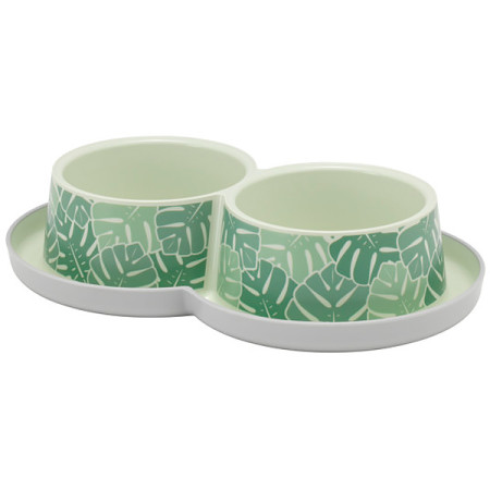 Moderna Double Trendy Dinner Eden МОДЕРНА ЭДЕМ двойная миска для котов, 2х350мл Moderna Double Trendy Dinner Eden МОДЕРНА ЭДЕМ двойная миска для котов, 2х350мл