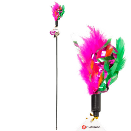 Flamingo Feather Stick ФЛАМІНГО ПІР’Я дражнилка з пір’ям, іграшка для котів Flamingo Feather Stick ФЛАМІНГО ПІР’Я дражнилка з пір’ям, іграшка для котів