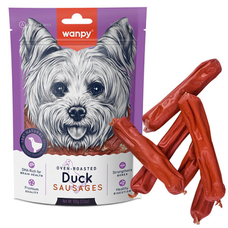 Wanpy Duck Sausages ВАНПІ СОСИСКИ З КАЧКОЮ ласощі для собак Wanpy Duck Sausages ВАНПІ СОСИСКИ З КАЧКОЮ ласощі для собак
