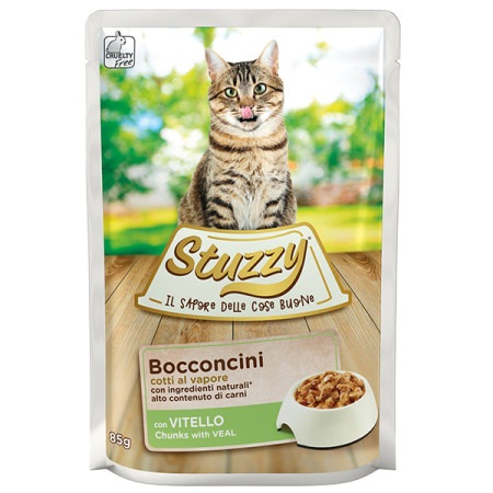 Stuzzy Cat Veal ШТУЗІ ТЕЛЯТИНА в соусі консерви для котів, вологий корм, пауч 85г Stuzzy Cat Veal ШТУЗІ ТЕЛЯТИНА в соусі консерви для котів, вологий корм, пауч 85г