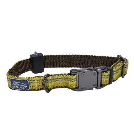 Coastal K9 Explorer Collar КОСТАЛ К9 ЭКСПЛОРЕР светоотражающий ошейник для собак, 1.6х20-30см, цвет золотарник