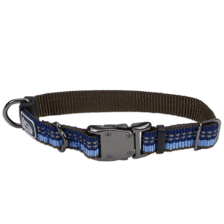 Coastal K9 Explorer Collar КОСТАЛ К9 ЭКСПЛОРЕР светоотражающий ошейник для собак, 1.6х20-30см, цвет сапфировый
