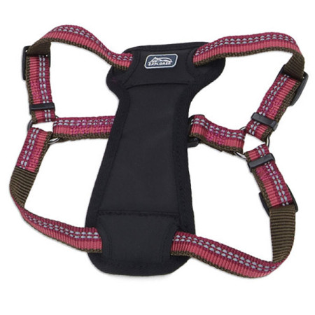 Coastal K9 Explorer Harness КОСТАЛ К9 ЭКСПЛОРЕР светоотражающая шлея с нагрудником для собак 2.3-4.5кг, цвет малиновый
