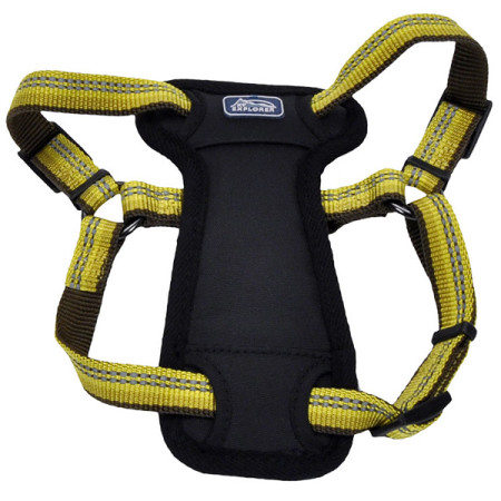 Coastal K9 Explorer Harness КОСТАЛ К9 ЭКСПЛОРЕР светоотражающая шлея с нагрудником для собак 2.3-4.5кг, цвет золотарник