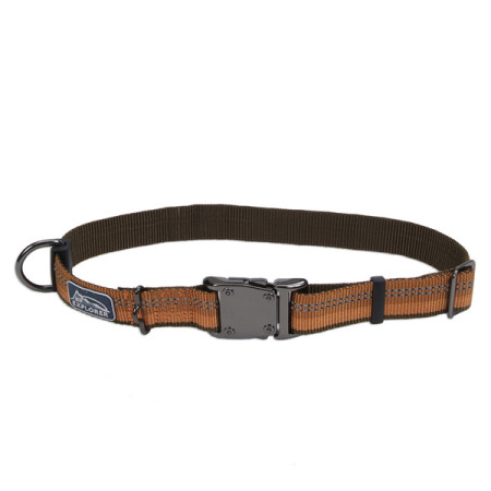 Coastal K9 Explorer Collar КОСТАЛ К9 ЭКСПЛОРЕР светоотражающий ошейник для собак, 2.5х30-46см, цвет пламя