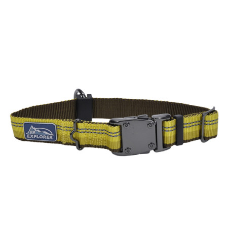 Coastal K9 Explorer Collar КОСТАЛ К9 ЭКСПЛОРЕР светоотражающий ошейник для собак, 2.5х30-46см, цвет золотарник
